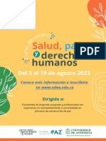 Brochure Curso de Verano Salud, Paz y DDHH