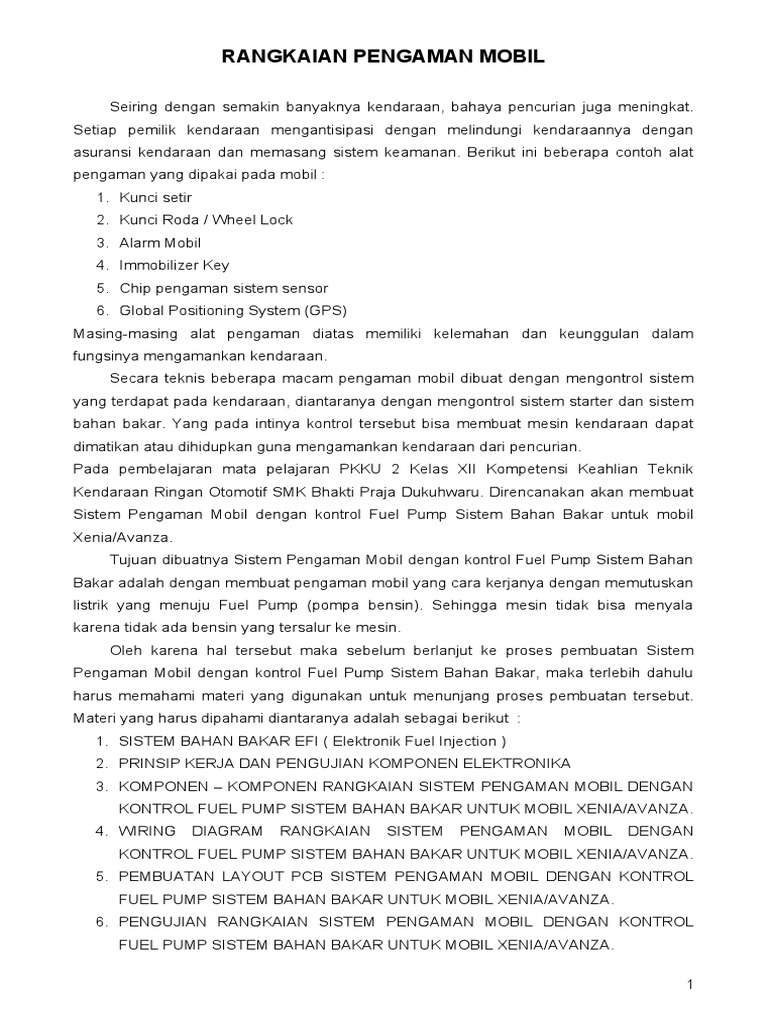 Materi PKKU 2 PENGAMAN KENDARAAN | PDF