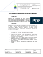 Procedimiento Medición y Monitoreo de Gases Minas