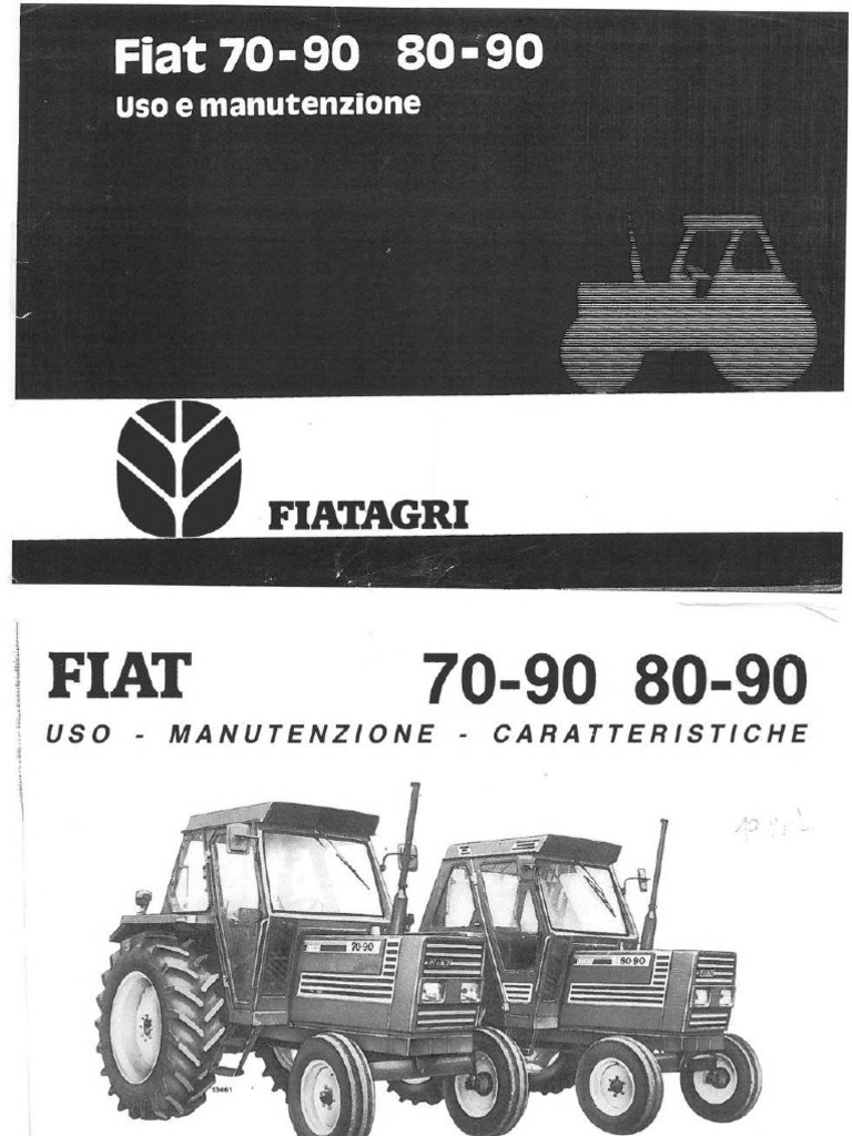FIATAGRI FIAT 90-90 S 100-90 S Manuale uso manutenzione Libretto