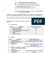 Procedure for Fresh Application as NIELIT DLC Facilitation Center