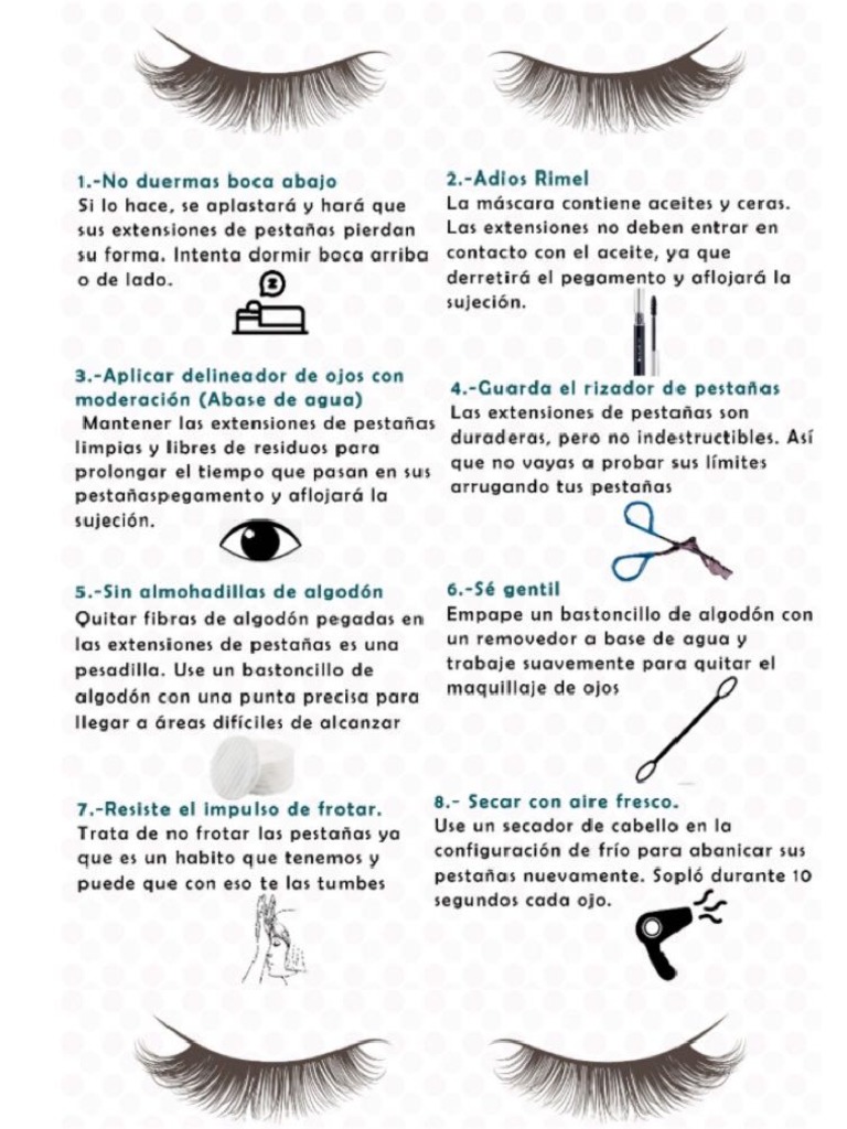 Cuidados para Pestañas Eyelashes | PDF