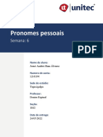 Tarefa - 6 - Pronomes - Pessoais - Josué Ham