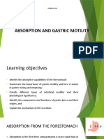 Absorption and Gastric Motility