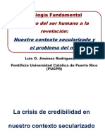 La crisis de credibilidad en una sociedad secular