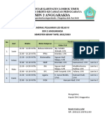 Jadwal Pelajaran Les Kelas Vi