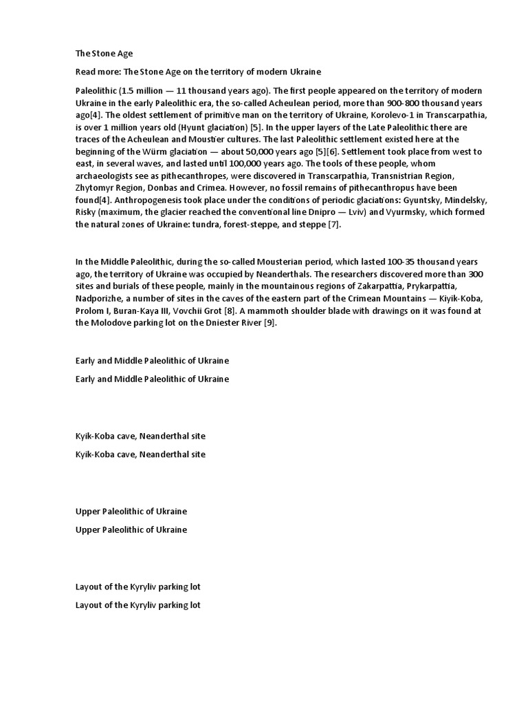 Prehistoric Period PDF Paleolithic Archaeology