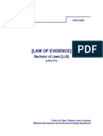 Law of Evidence Study Guide 2020