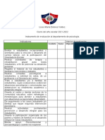 instrumento para evaluar coordinacion