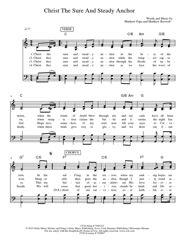 Christ The Sure and Steady Anchor PDF