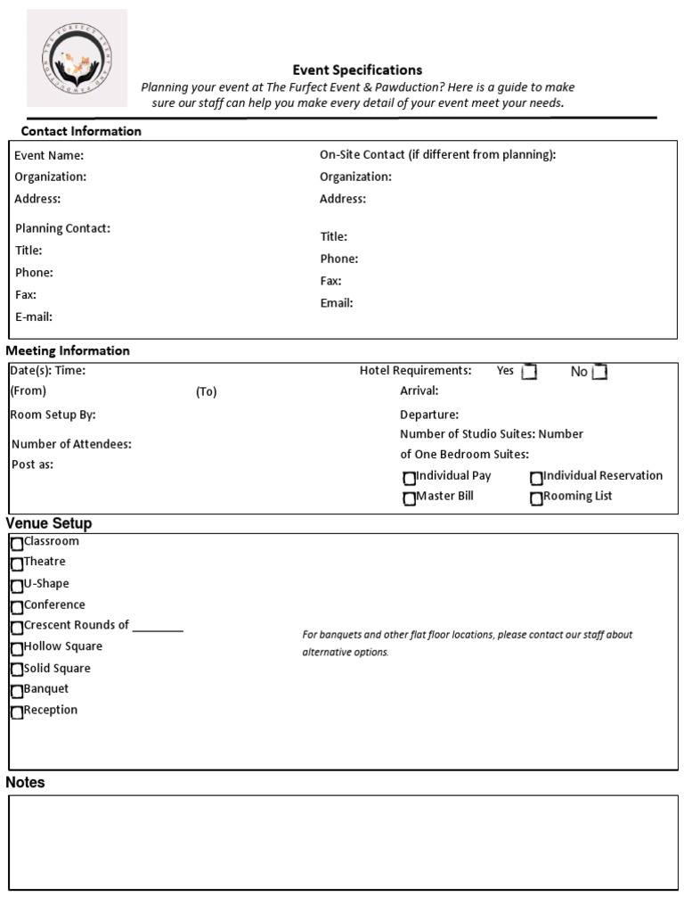 Event Specification Guide for Planning | PDF | Buffet