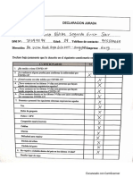 declaración jurada