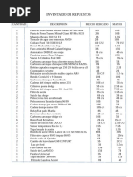 Lista de Repuesto22