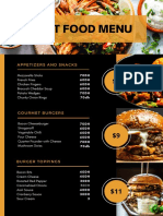 Black & Orange Creative Modern Fast Food Menu