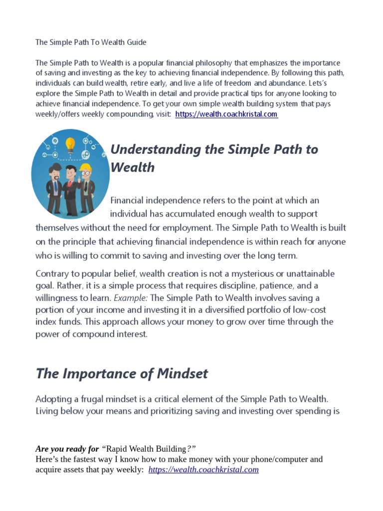 Simple Path To Wealth Reviews