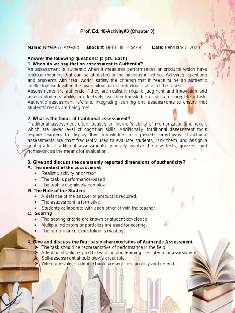 Prof ed 10 activity 3 chapter3 pdf educational assessment teaching