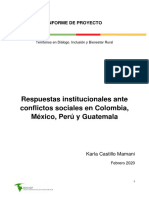 Conflictos Sociales en El Agro Guatemalteco, Colombiano, Etc.