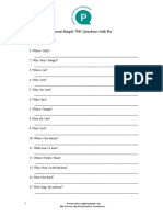 Present Simple Form Be Wh-Questions