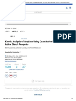 Kinetic Analysis of Amylase Using Quantitative Benedict's and Iodine Starch Reagents - Journal of Chemical Education