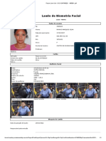 Laudo de Biometria Facial: Dados Do Usuário