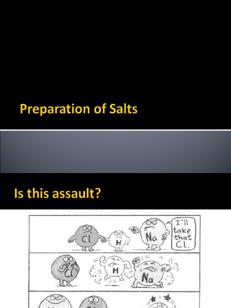 Methods for Preparing Salts in Chemistry | PDF | Salt (Chemistry ...