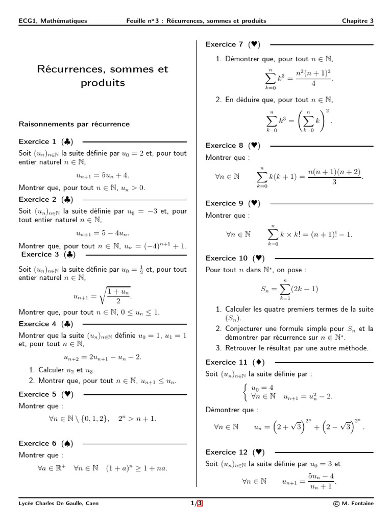 Ecg1 TD3 | PDF | Mathématiques | Logique mathématique