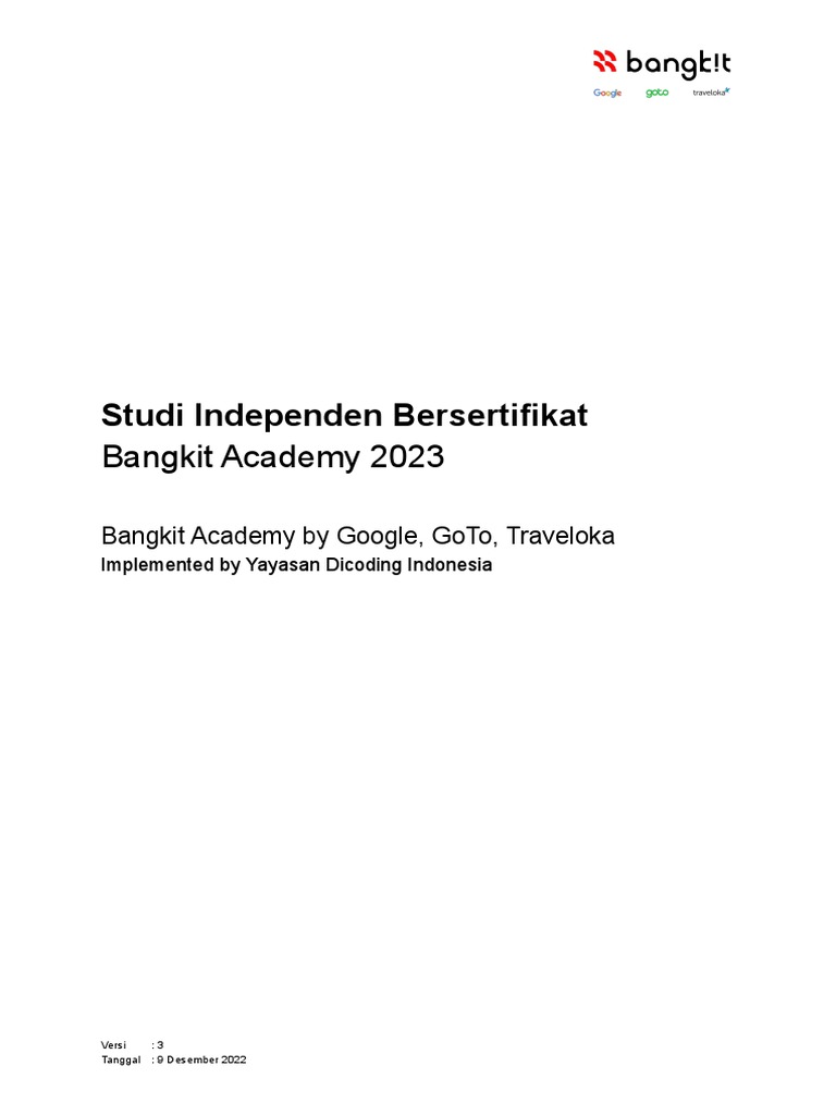Bangkit 2023 SIB Doc - Consolidated | PDF | Bisnis | Komputer