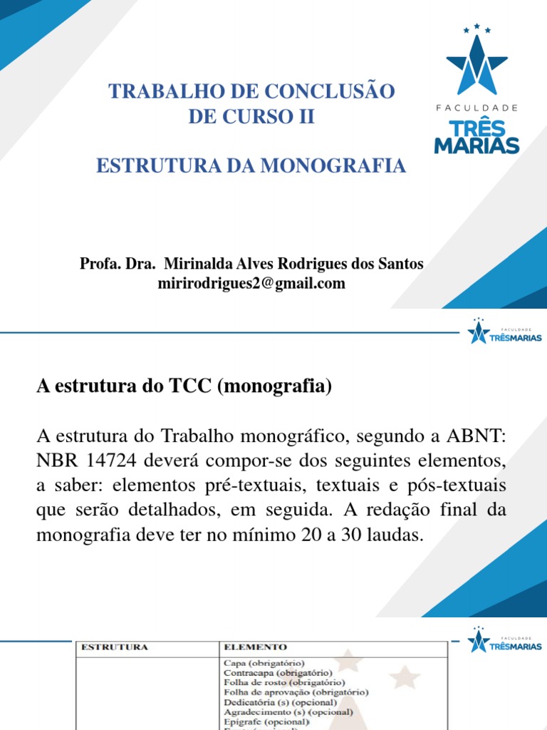 Estrutura da Monografia e TCC ABNT | PDF | Abstract (resumo) | Metodologia