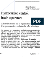 Hydrocarbon Control in Air Separators