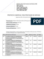 Proposta de serviços de lavagem química de membrana