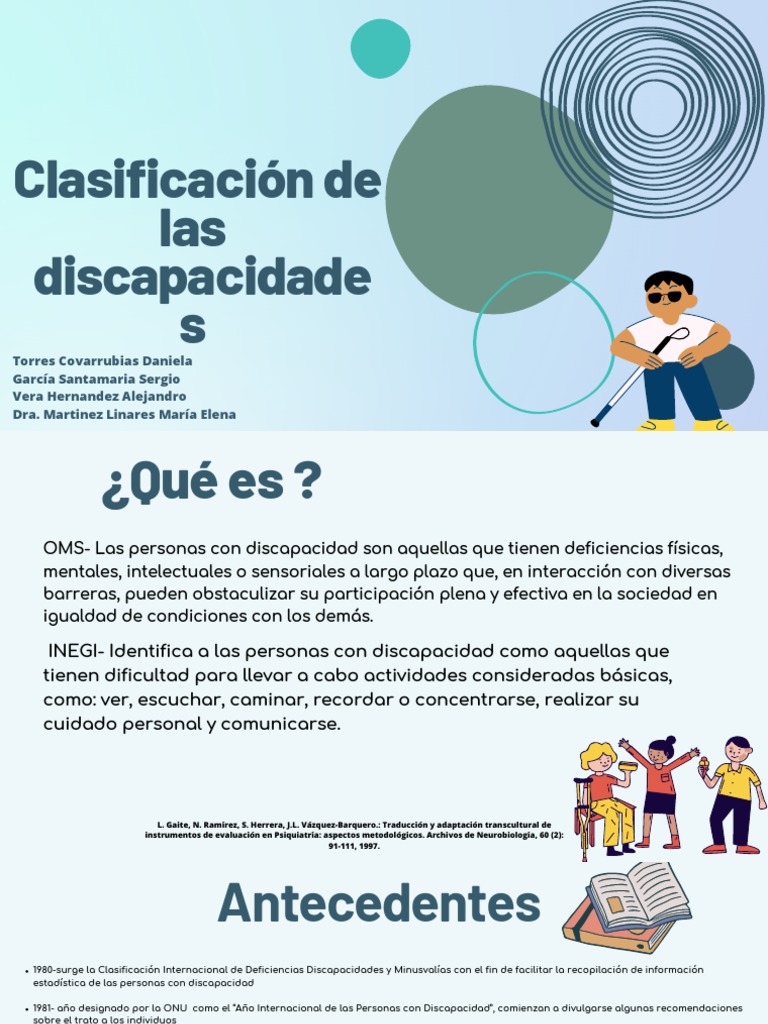 Clasificación de Discapacidades y Datos Clave | PDF | Invalidez ...