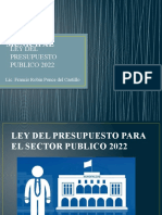Ley Del Presupuesto Publico 2022 - Francis