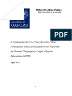 A Comparative Survey of Public Participation in the Legislative Process