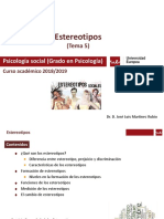 Psicología Social - Grado en Psicología 2018 - 2019 (Tema 5 - Estereotipos)