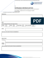 IB English Individual Oral Outline | PDF | Language Arts & Discipline