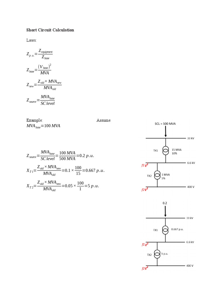 Short Circuit Calculation | PDF