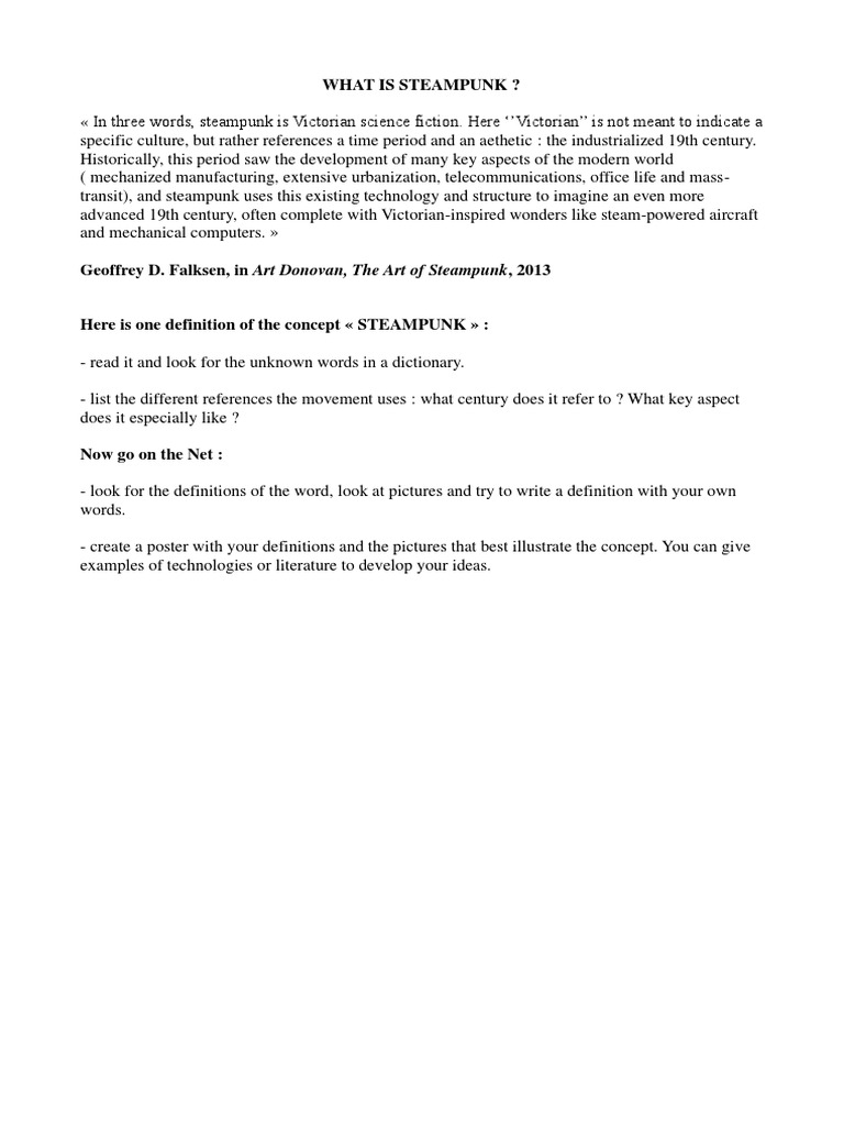 Definition Steampunk | PDF