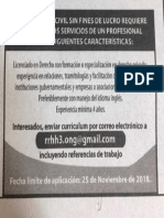 oferta de trabajo