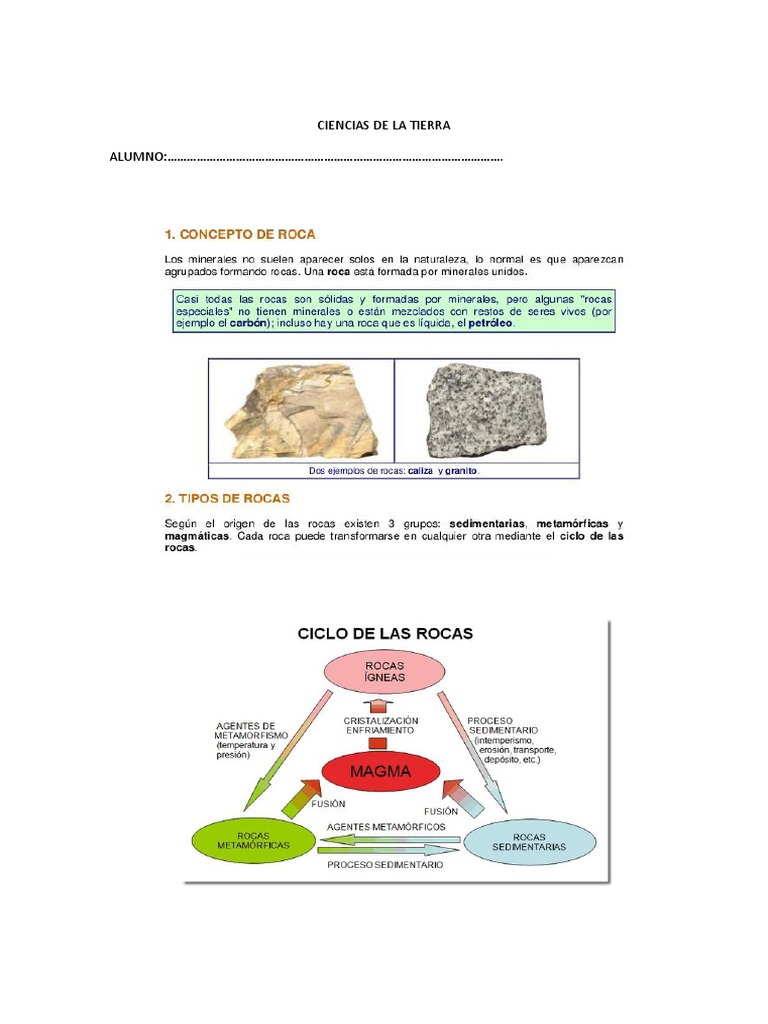 Actividades de Ciencias de la Tierra UNAH | PDF