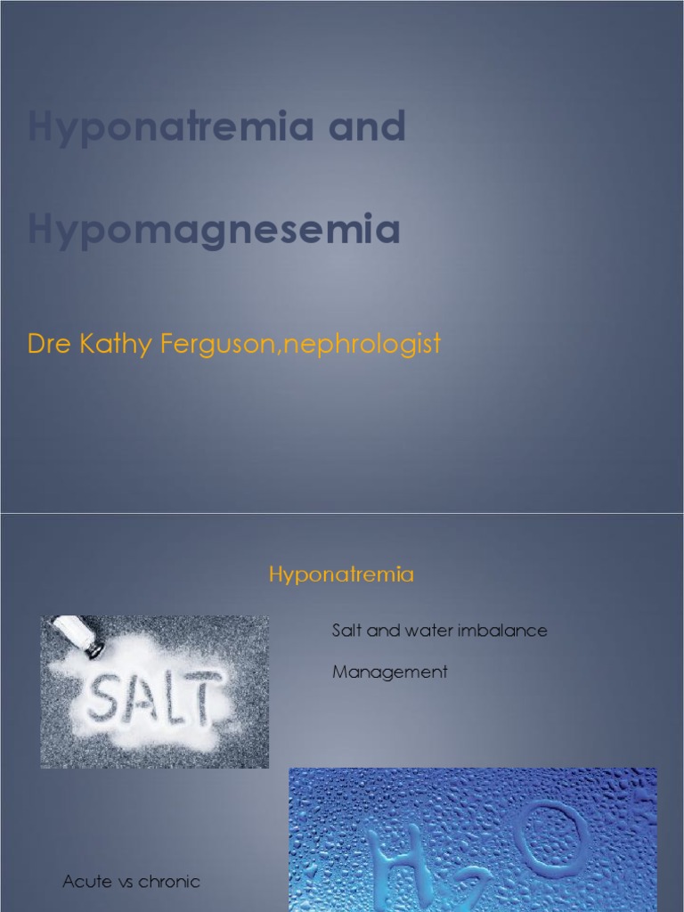 Hyponatremia and Hypomagnesemia PDF Clinical Medicine Medical