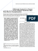 Biochemical and Molecular Analysis in A Patient With The Severe Form of Hunter Syndrome After Bone Marrow Transplantation