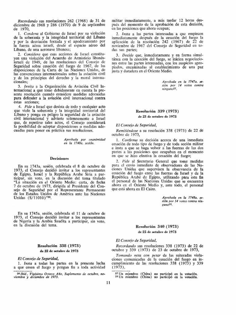CS - Resolución 338 | PDF | Políticas globales | Gobierno