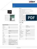 Fisa Tehnica Unitate de Control Acces IP Dahua ASC1204C-D PIN Card Amprenta 100.000 Carduri 150.000 Evenimente