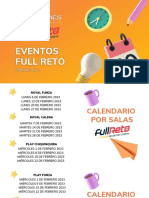 Calendario eventos salas de juego febrero 2023