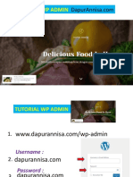 Tutorial Web Dapurannisa Dotcom Wp-Admin