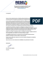 Carta de Constancia Profesional - RESEL