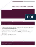 Craft School Proposal Guidelines