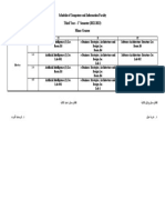 Schedule Year3 Minor First Term