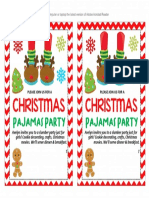 Christmas Pajama Party Invitations 1