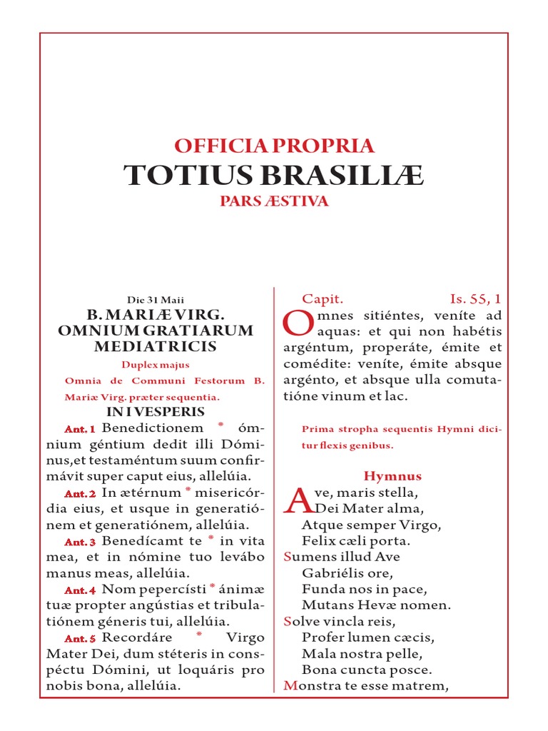 Officia Propria Totius Brasiliæ - Pars Æstiva | PDF
